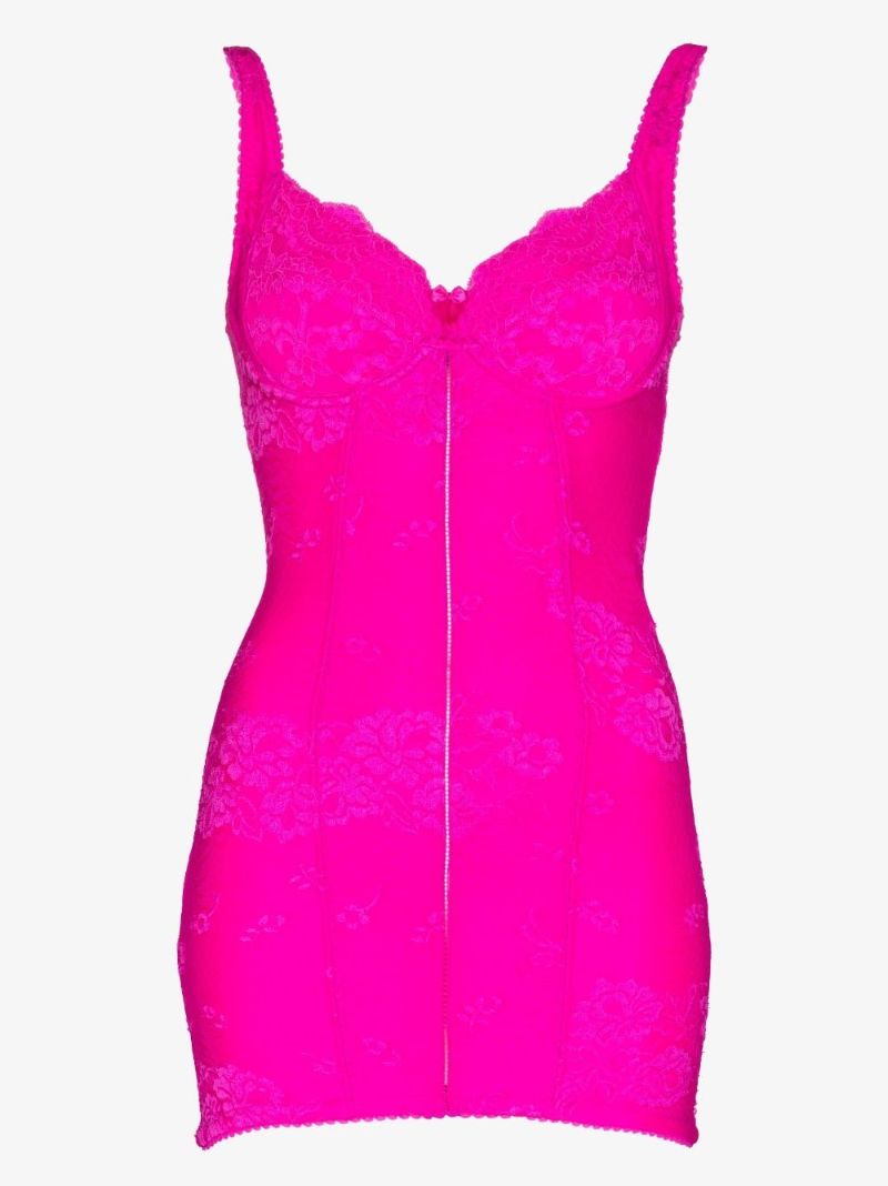 Pink Lace Mini Dress