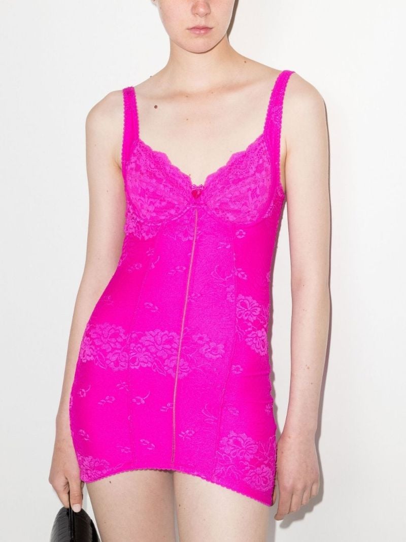 Pink Lace Mini Dress