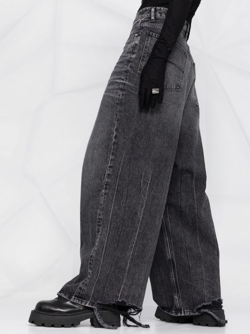 Black Wide Leg Denim Jeans