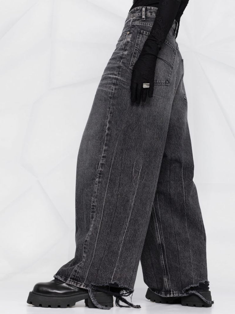 Black Wide Leg Denim Jeans