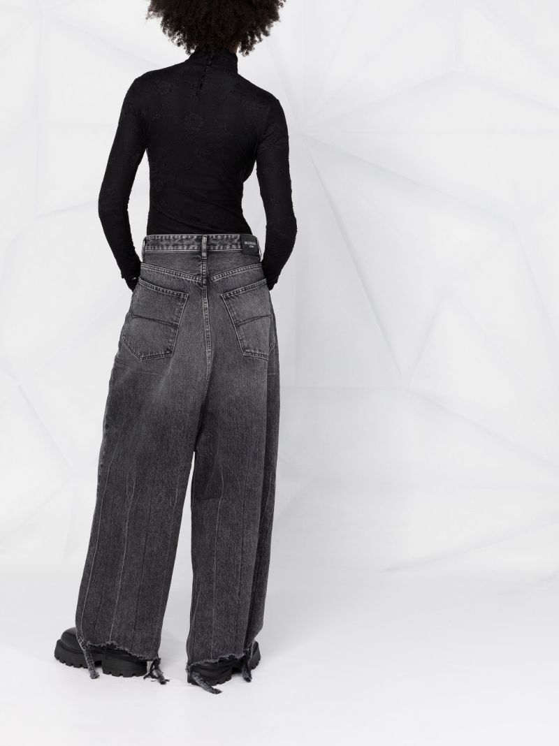Black Wide Leg Denim Jeans