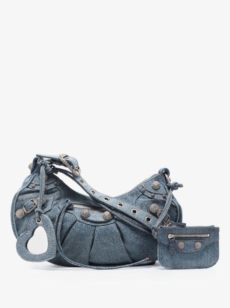 Blue Le Cagole Denim Shoulder Bag