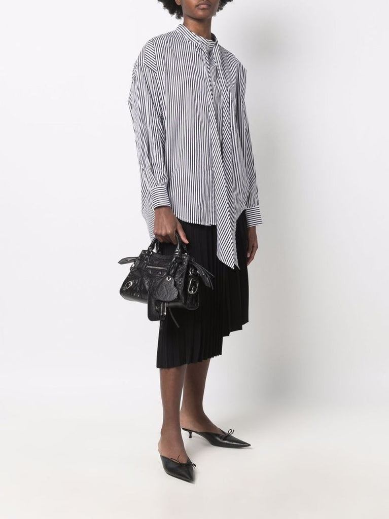 Black Neo Cagole Mini Leather Top Handle Bag