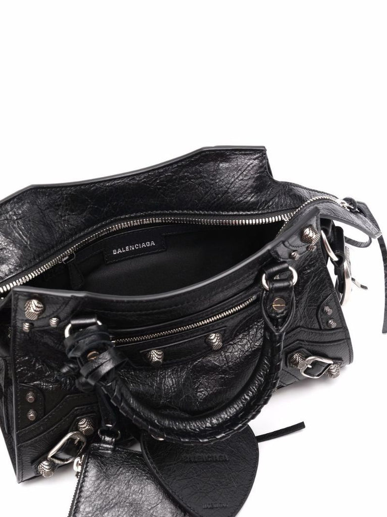 Black Neo Cagole Mini Leather Top Handle Bag