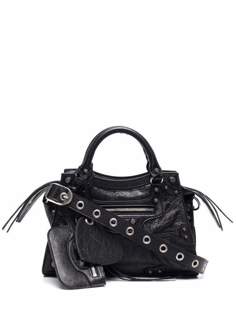 Black Neo Cagole Mini Leather Top Handle Bag