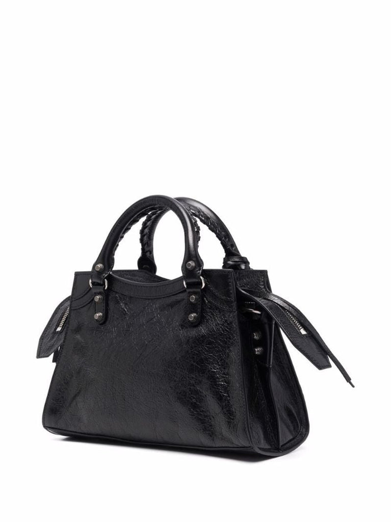 Black Neo Cagole Mini Leather Top Handle Bag