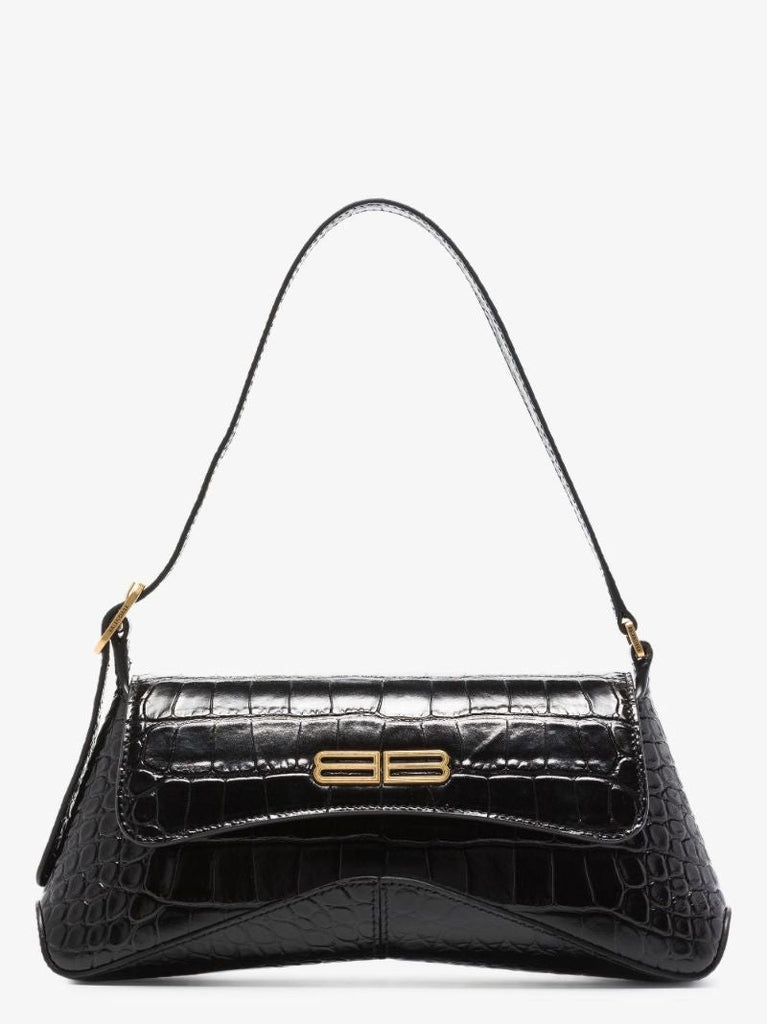 Black Xx Flap Small Leather Shoulder Bag