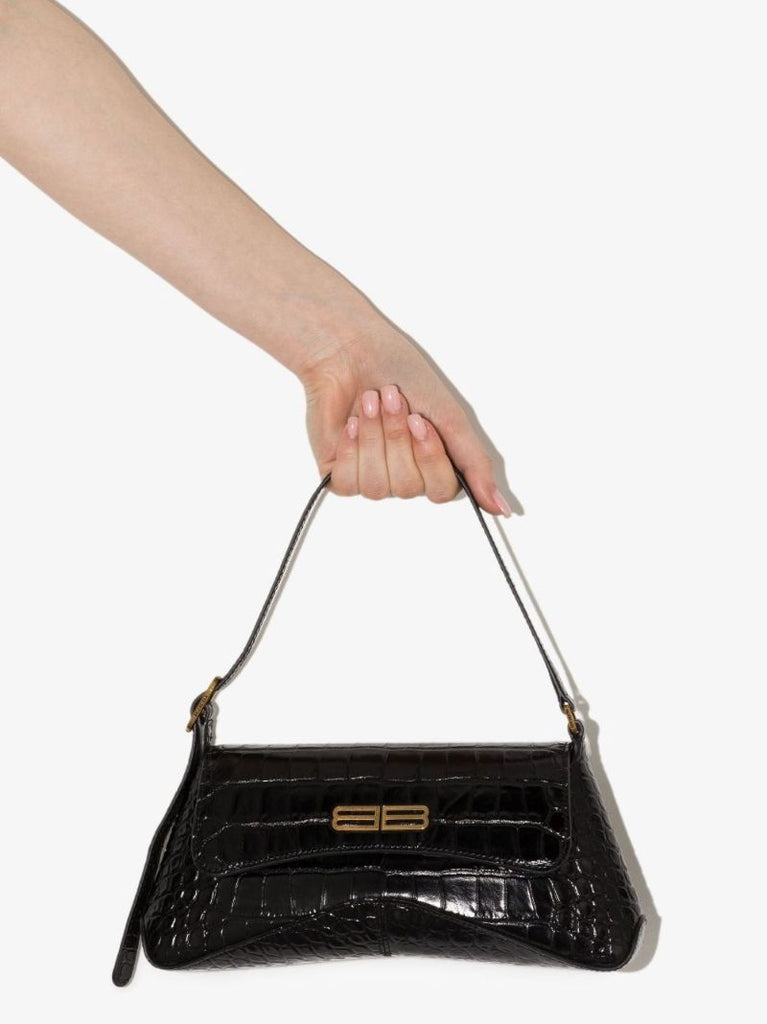 Black Xx Flap Small Leather Shoulder Bag