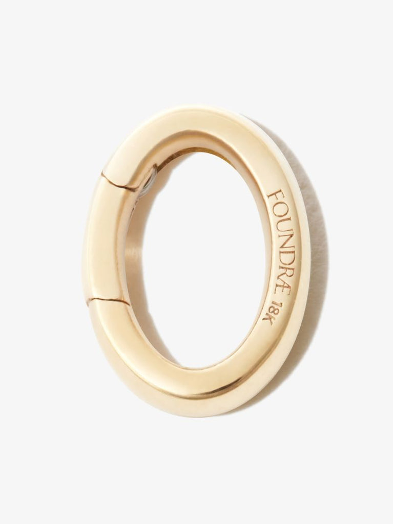 18k Yellow Gold Classic Oval Push Annex Link Charm