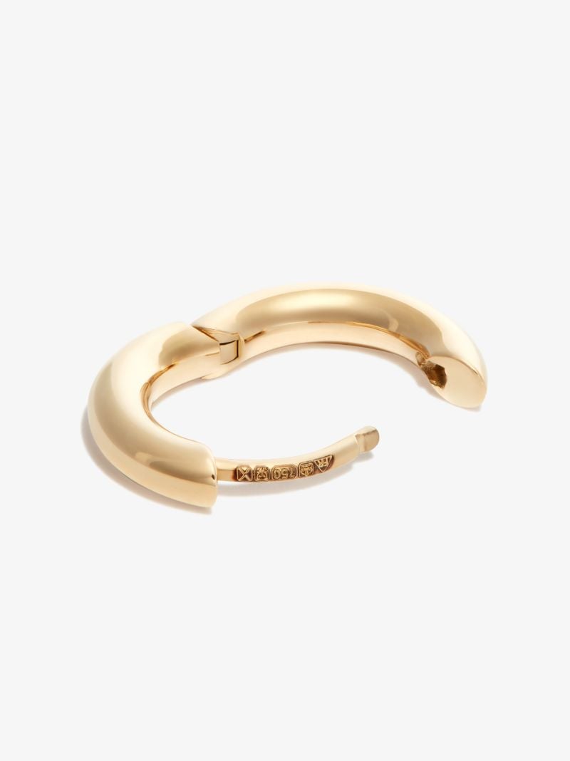 18k Yellow Gold Petite Chubby Hoop Earring