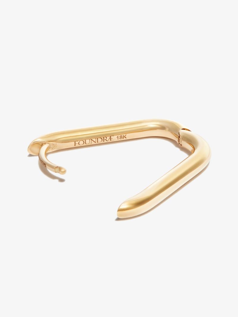 18k Yellow Gold Small Chubby Fob Earring