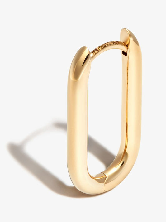 18k Yellow Gold Small Chubby Fob Earring
