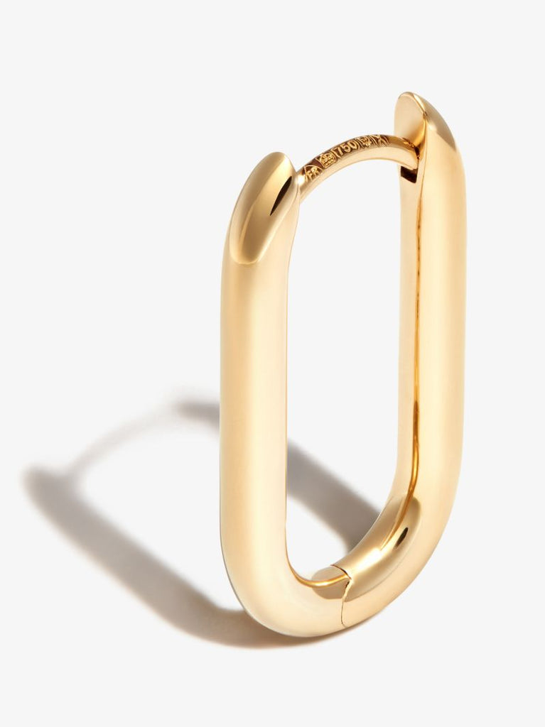 18k Yellow Gold Small Chubby Fob Earring
