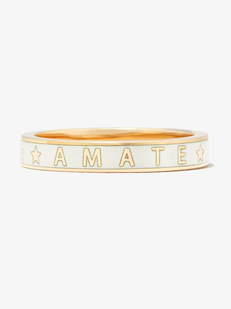 18k Yellow Gold Amate Ring
