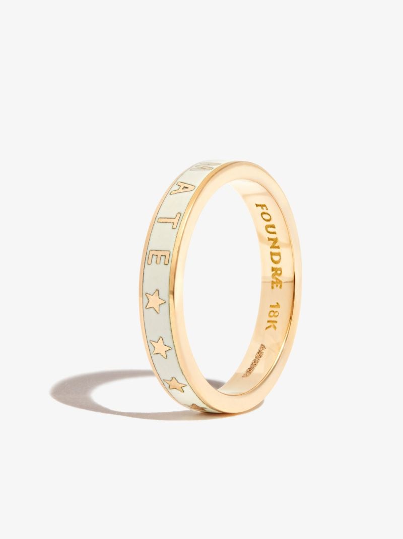 18k Yellow Gold Amate Ring