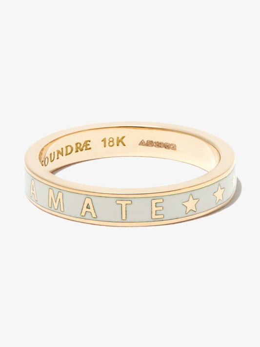 18k Yellow Gold Amate Ring
