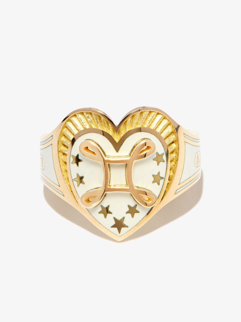 18k Yellow Gold True Love Cigar Band Ring