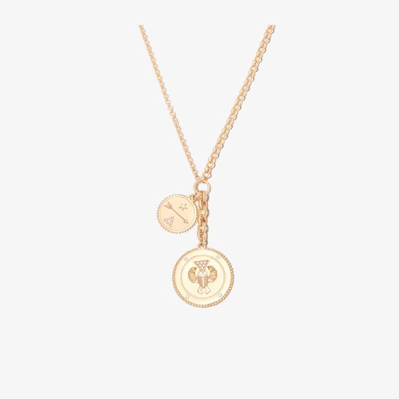 18k Yellow Gold Dream Protection Mixed Belcher Chain Diamond Necklace