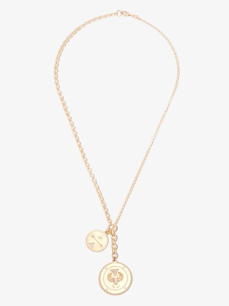18k Yellow Gold Dream Protection Mixed Belcher Chain Diamond Necklace