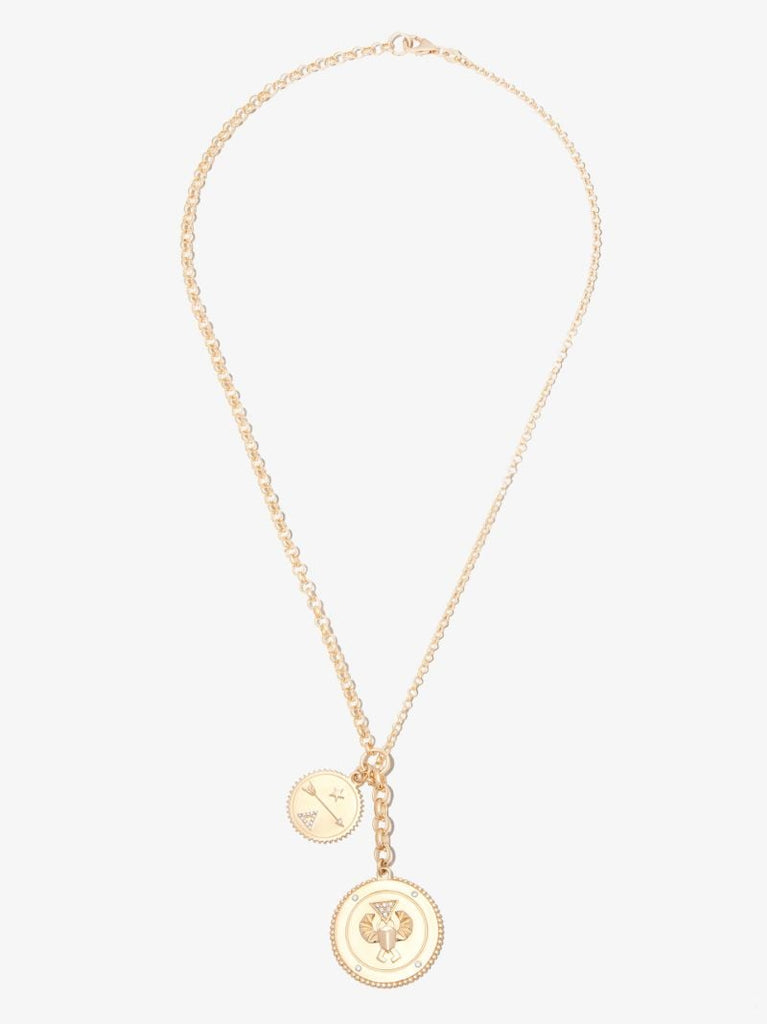 18k Yellow Gold Dream Protection Mixed Belcher Chain Diamond Necklace