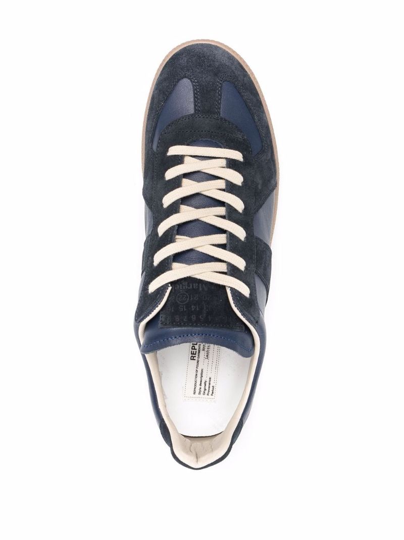 Blue Replica Leather Sneakers