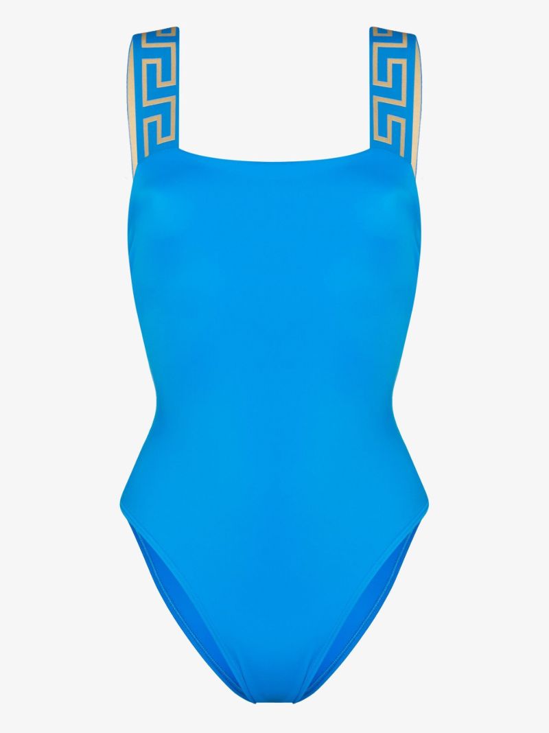 Blue Greca Border Swimsuit