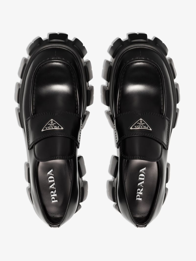 Black Monolith Leather Loafers