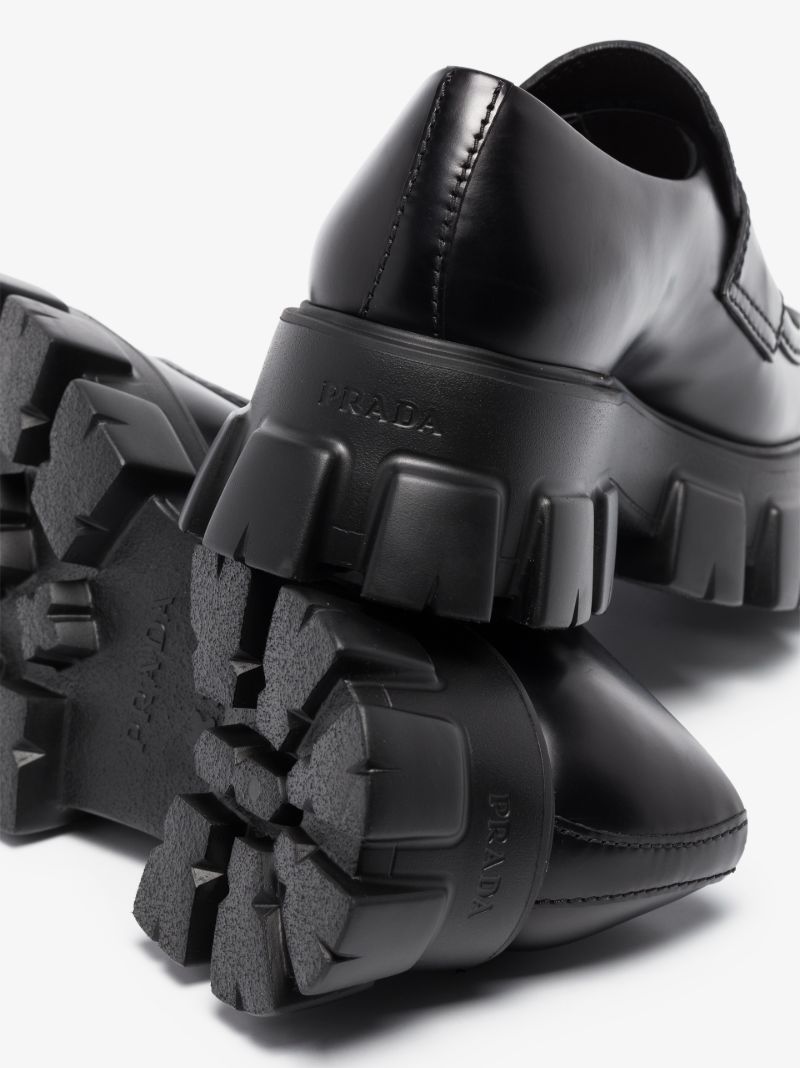 Black Monolith Leather Loafers