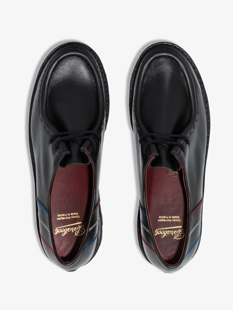 Black Morinza Embroidered Leather Shoes