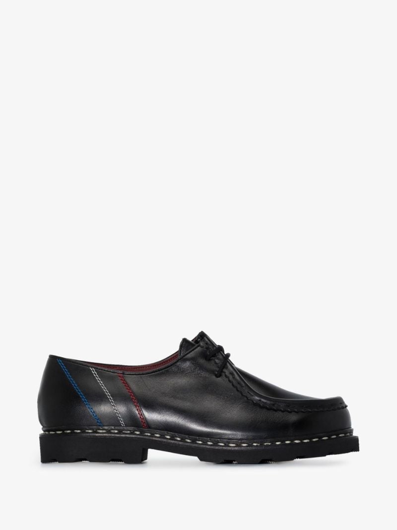 Black Morinza Embroidered Leather Shoes