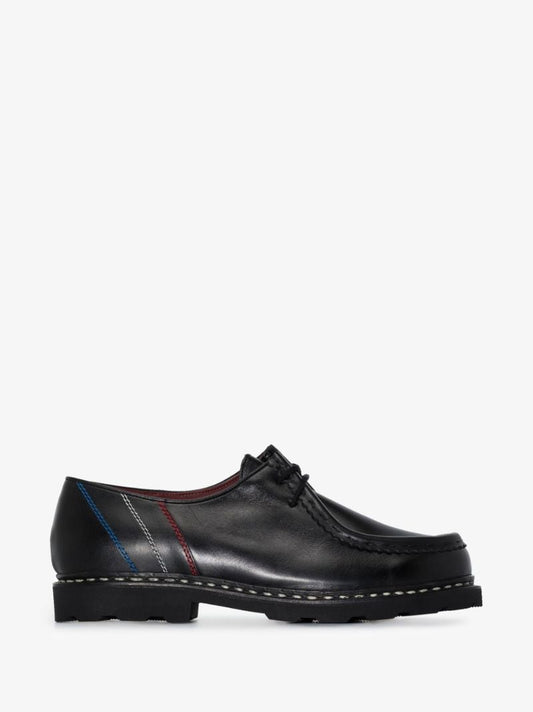 Black Morinza Embroidered Leather Shoes