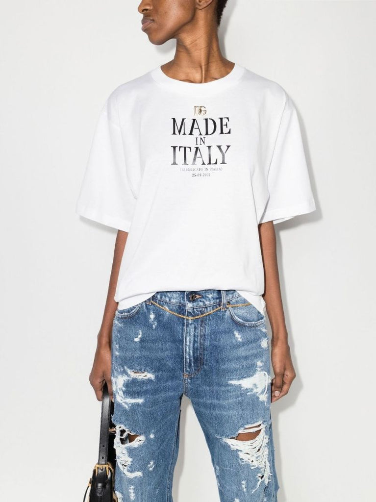 Made in Italy Print Cotton T-shirt