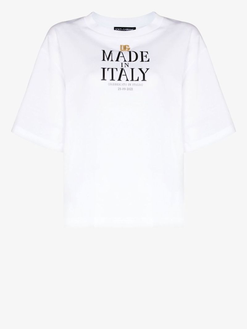 Made in Italy Print Cotton T-shirt