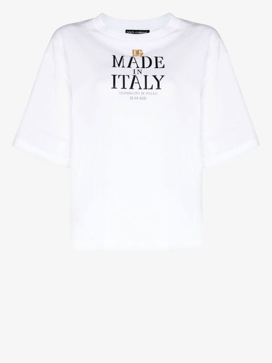 Made in Italy Print Cotton T-shirt