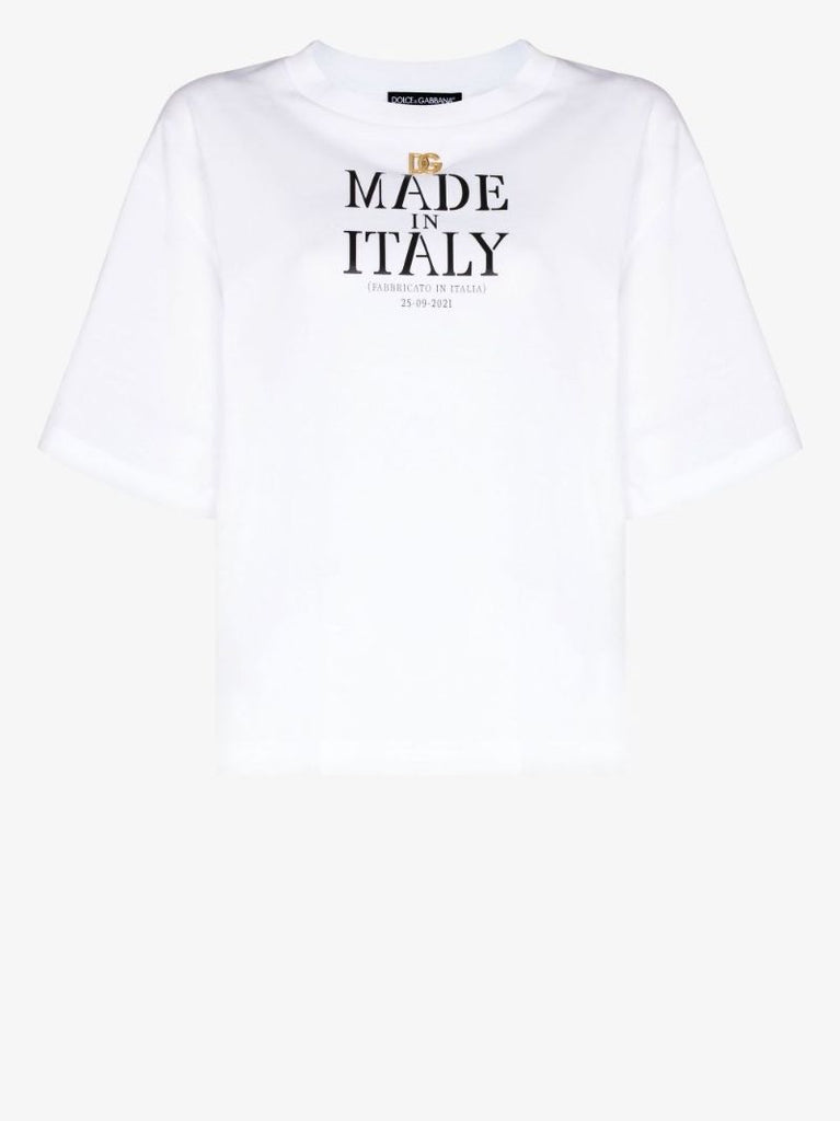 Made in Italy Print Cotton T-shirt