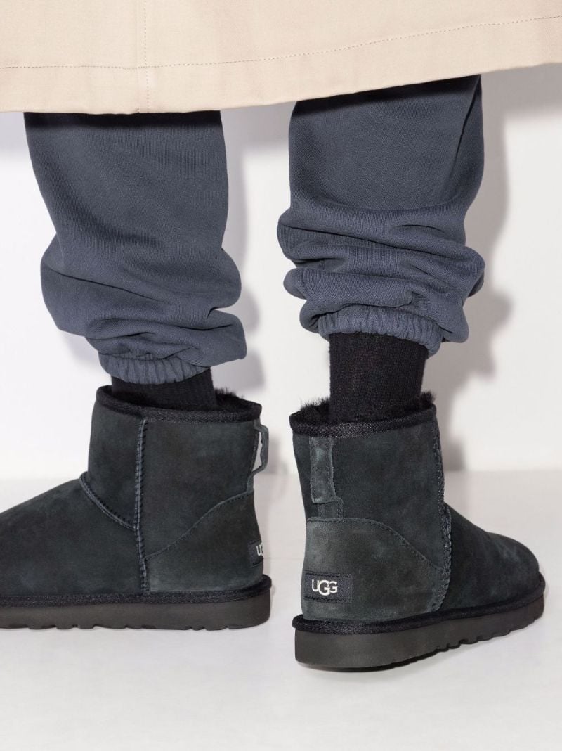 Black Classic Mini Suede Boots