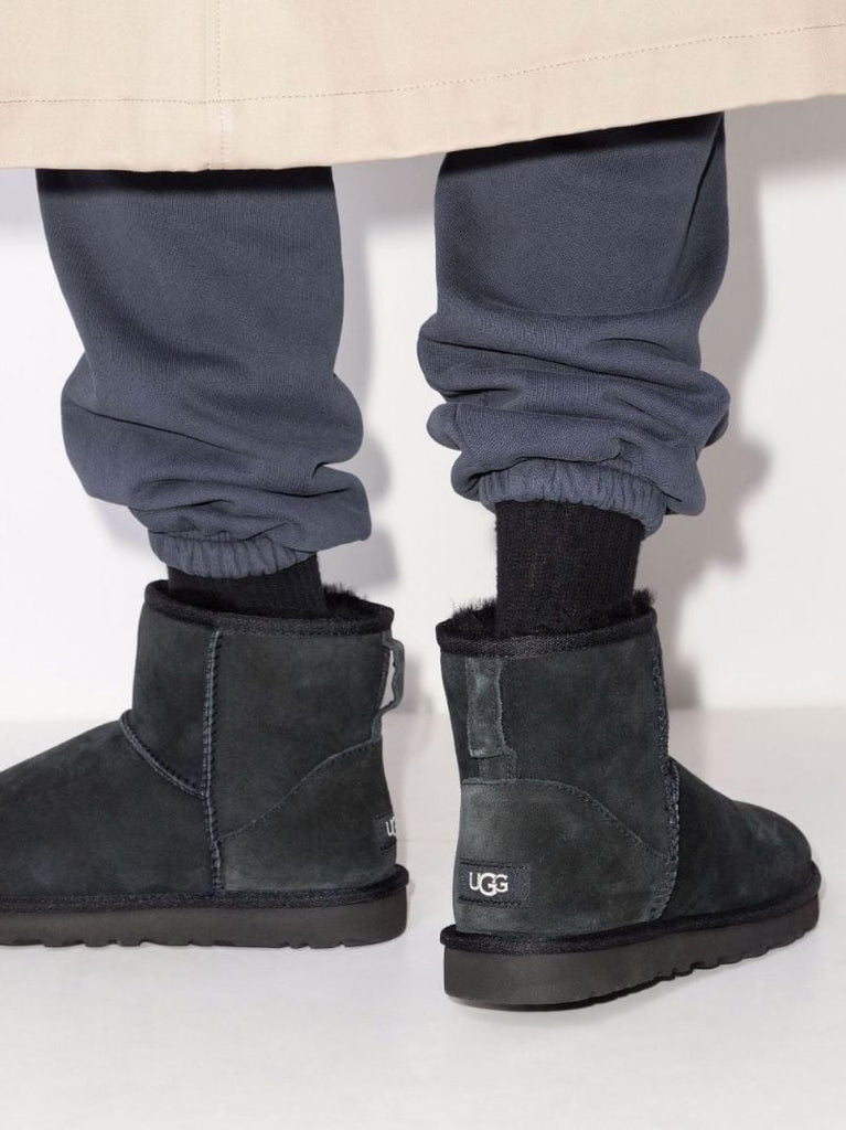 Black Classic Mini Suede Boots