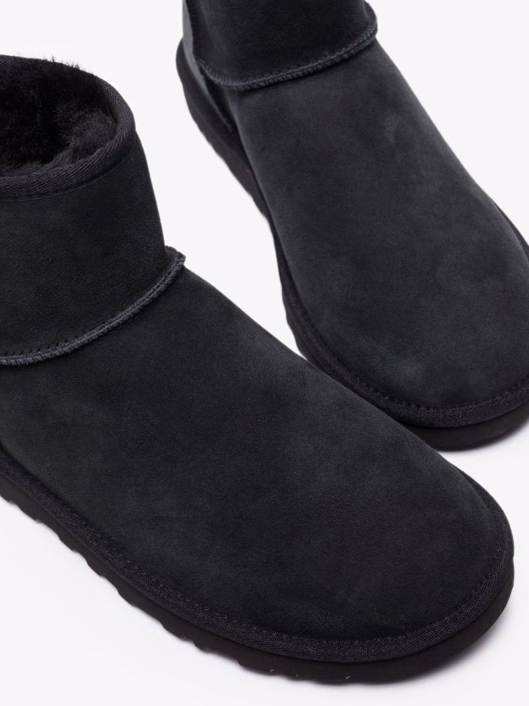 Black Classic Mini Suede Boots