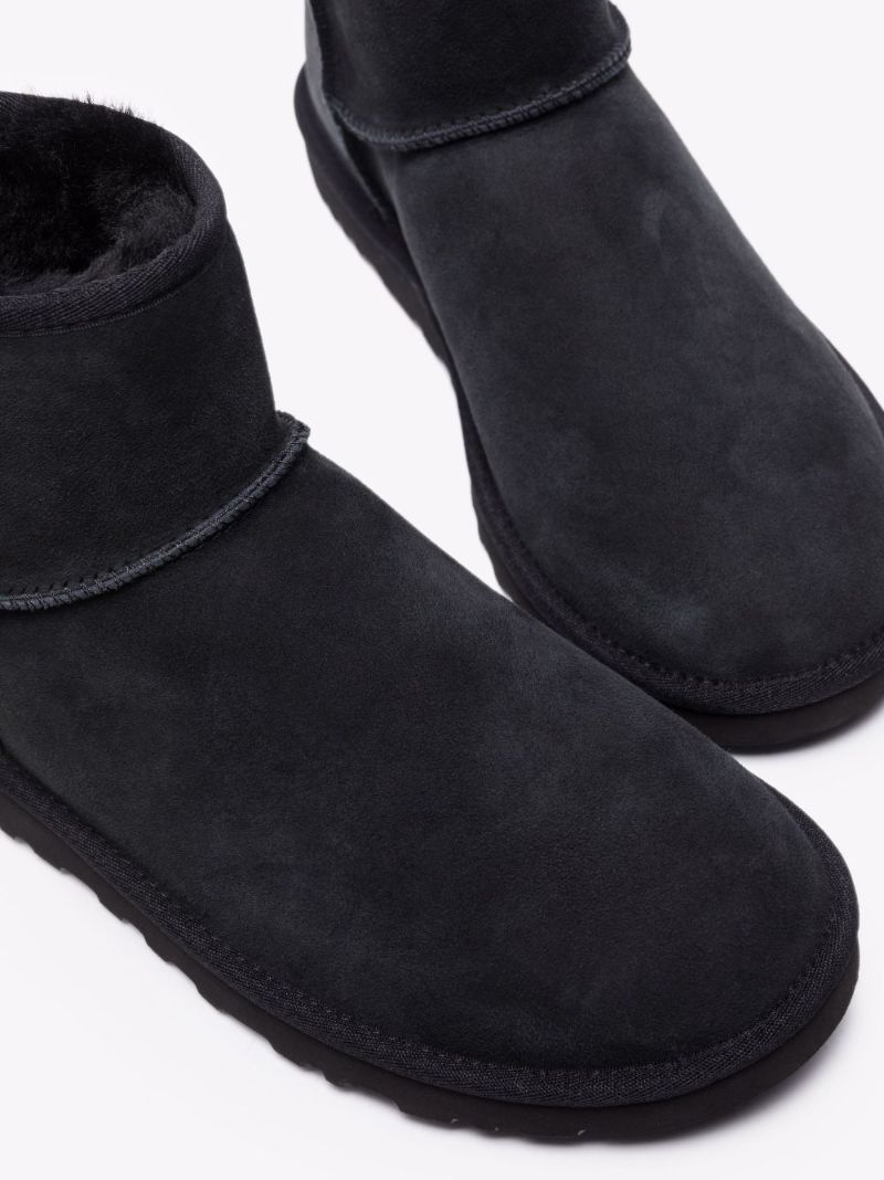 Black Classic Mini Suede Boots