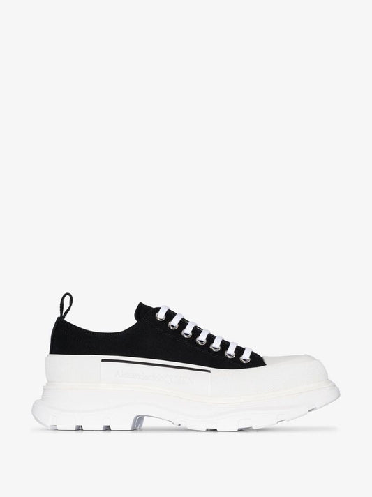 Black and White Tread Slick Sneakers