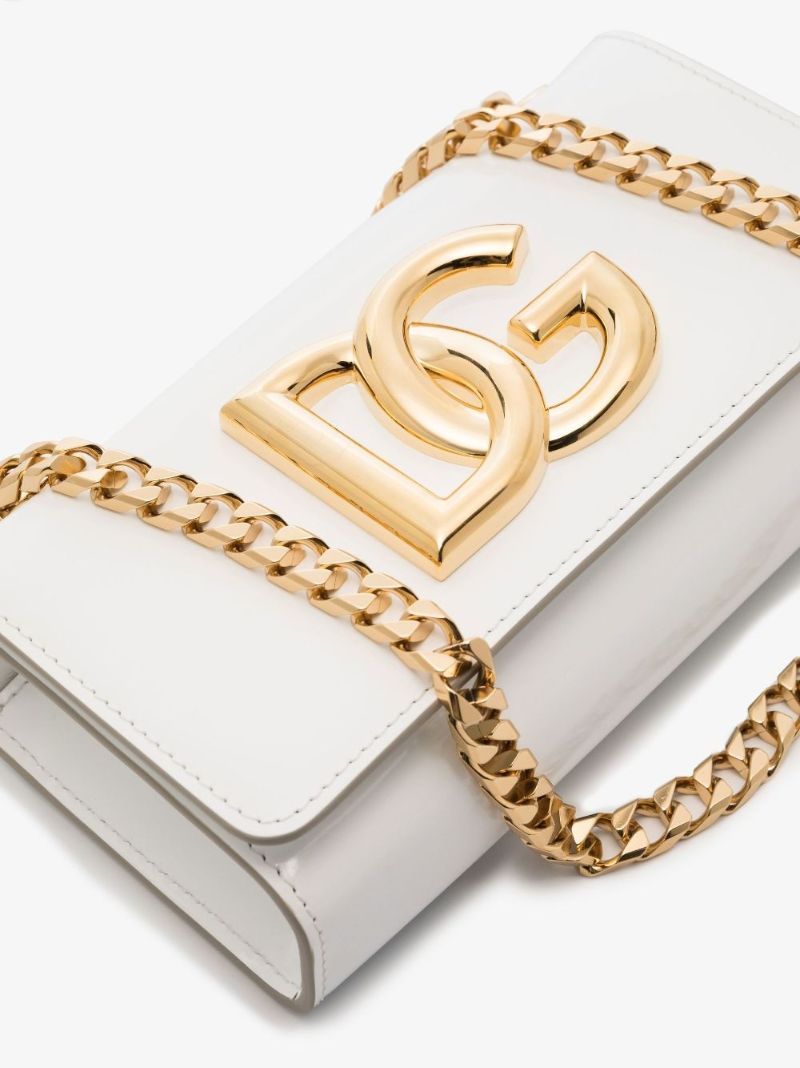 White 3.5 Leather Phone Holder Bag