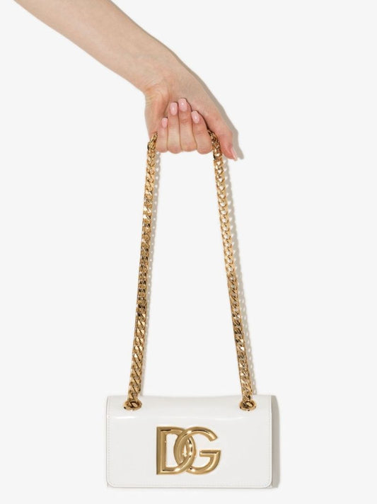 White 3.5 Leather Phone Holder Bag