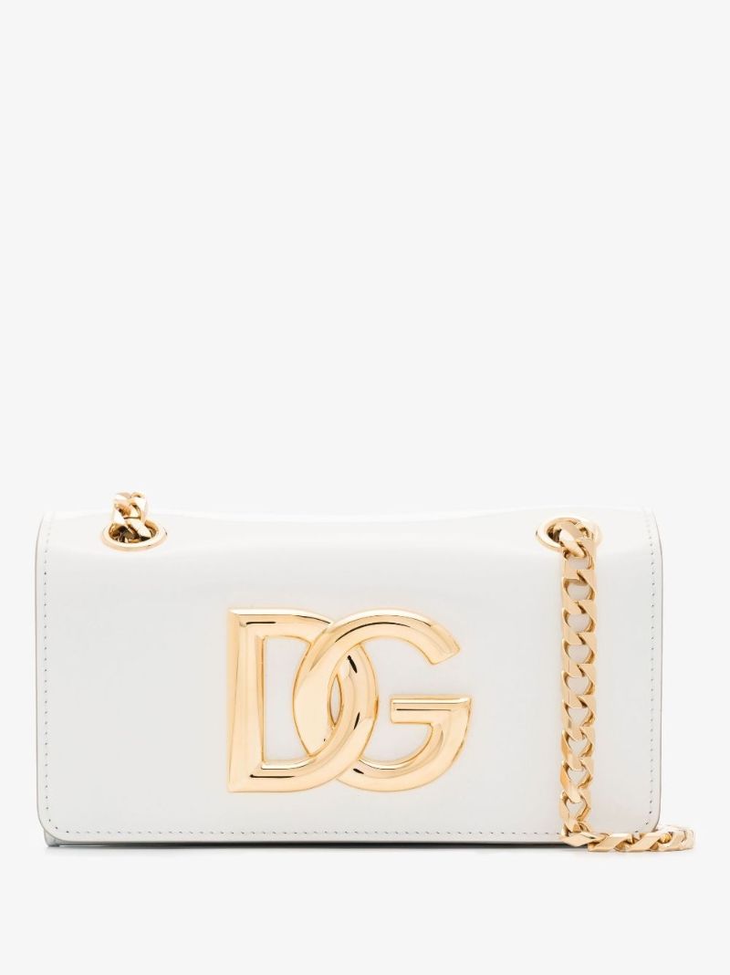 White 3.5 Leather Phone Holder Bag