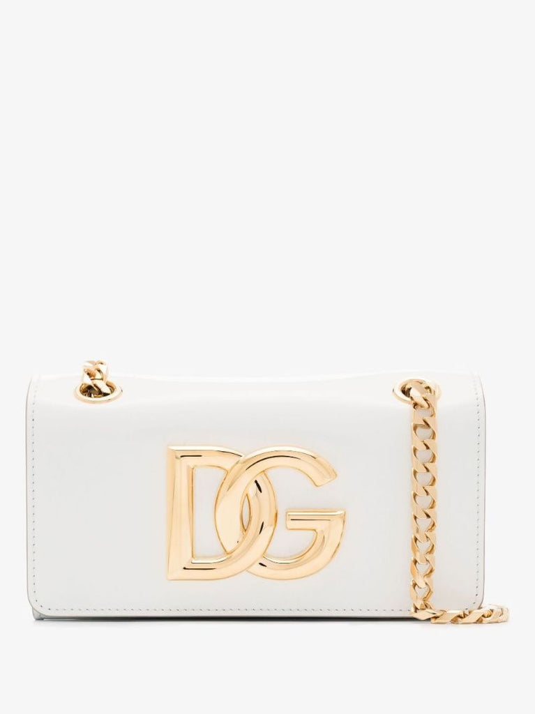 White 3.5 Leather Phone Holder Bag