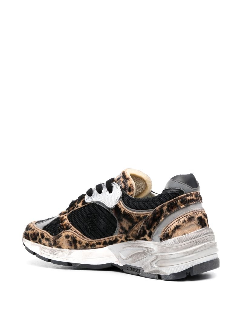 Brown Running Sole Leopard Pattern Sneakers