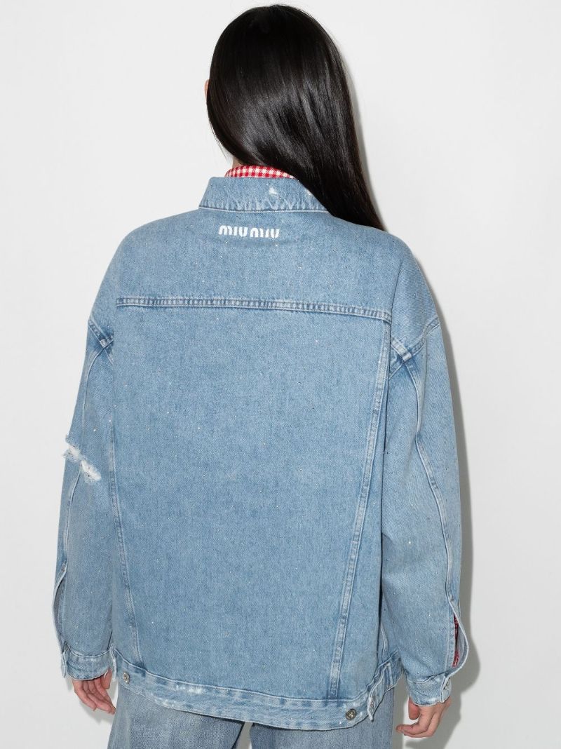 Embellished Oversized Denim Jacket