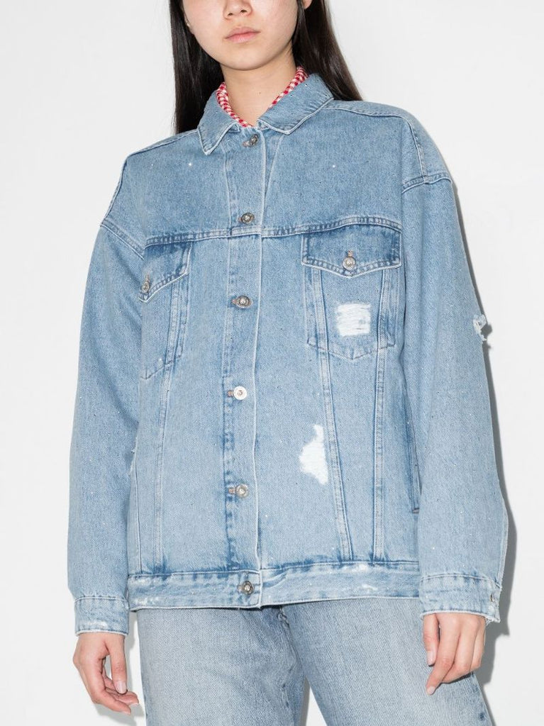 Embellished Oversized Denim Jacket