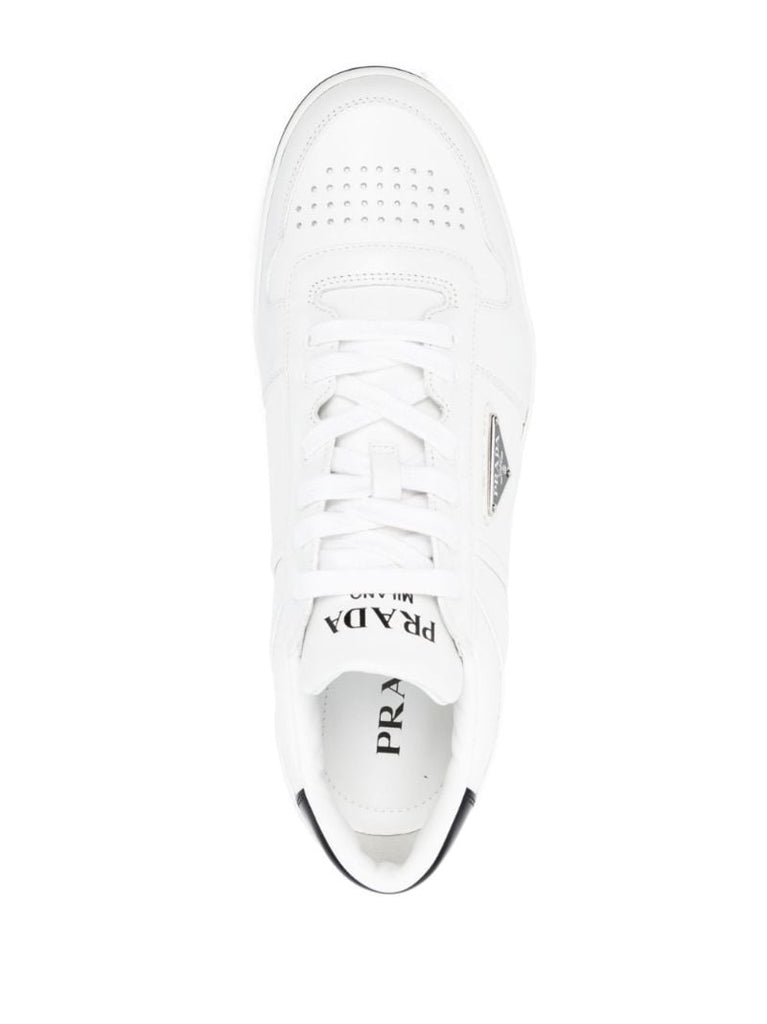 White Downtown Leather Sneakers