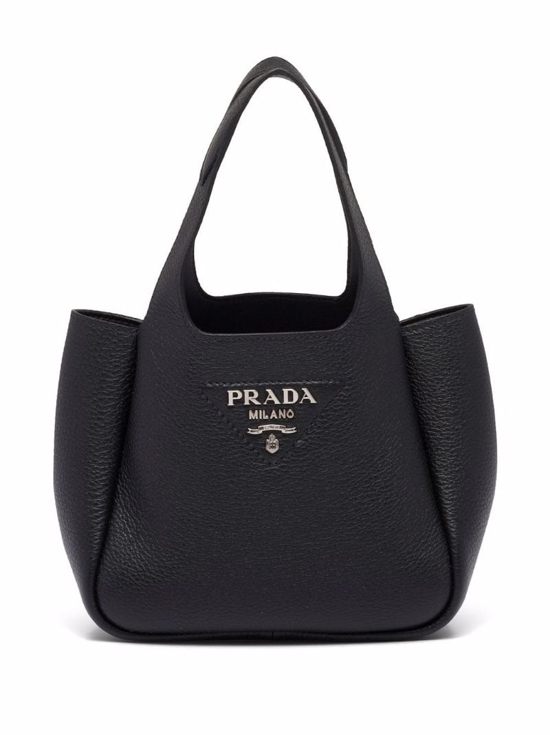 Black Leather Tote Bag