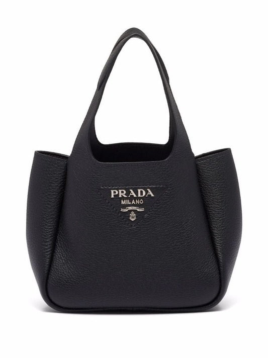 Black Leather Tote Bag
